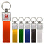 Metal Square Dome Key Fob with Strap - Metal Square Dome With Strap Key Fob