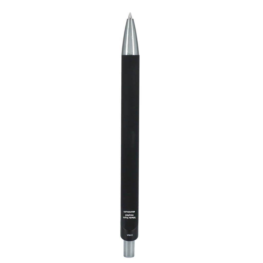 Metallic Gel Pen in Recycled Aluminum Laser Engraving - Black - Back