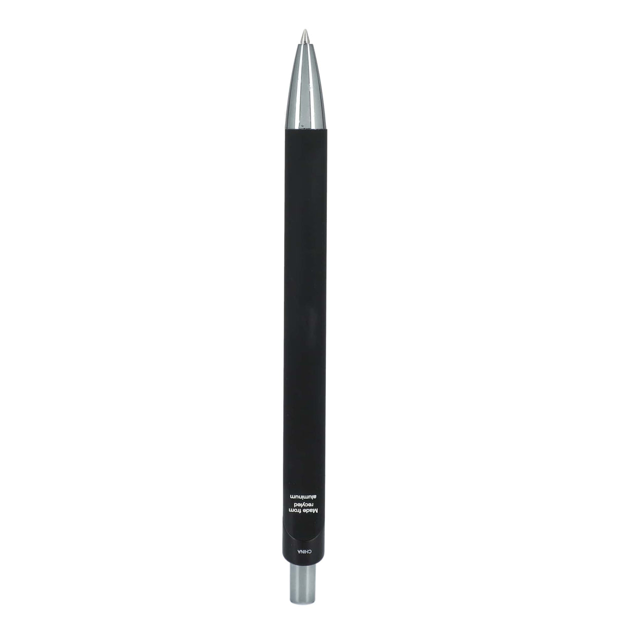 Metallic Gel Pen in Recycled Aluminum Laser Engraving - Black - Back
