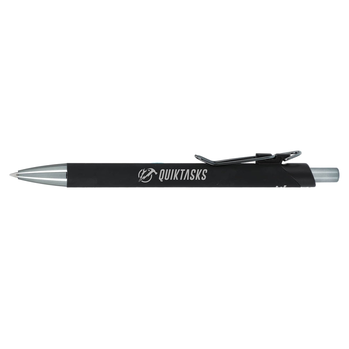 Metallic Gel Pen in Recycled Aluminum Laser Engraving - Black - Left Side