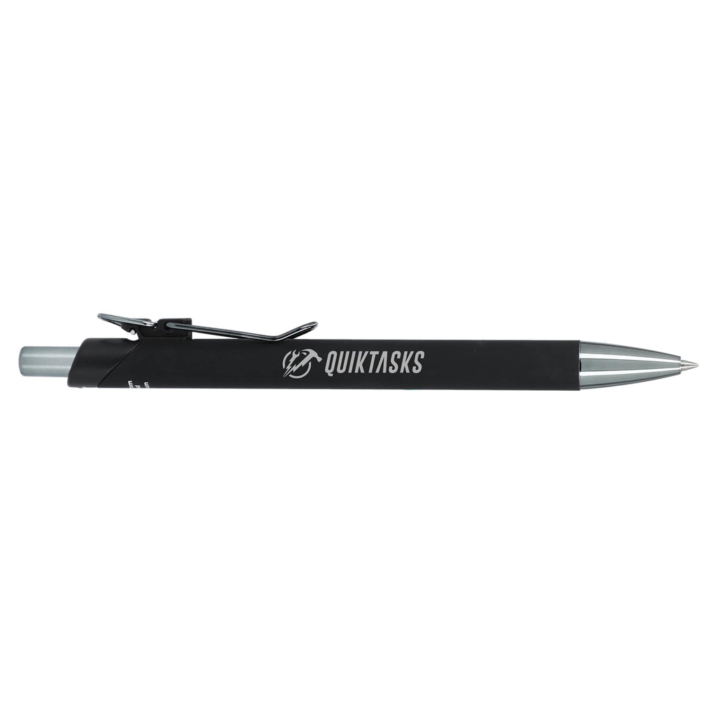 Metallic Gel Pen in Recycled Aluminum Laser Engraving - Black - Right Side