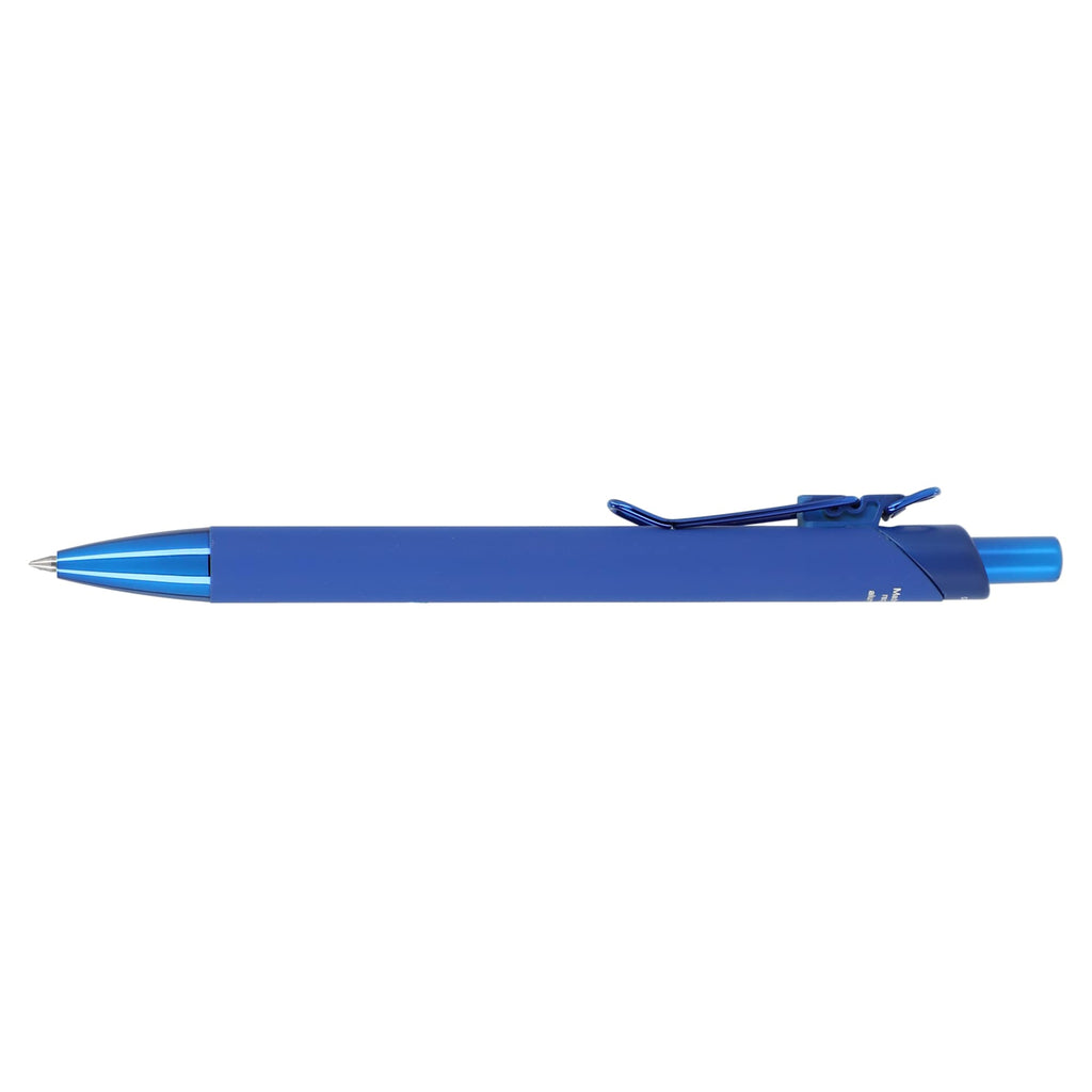 Metallic Gel Pen in Recycled Aluminum Laser Engraving - Blue - Left Side 2