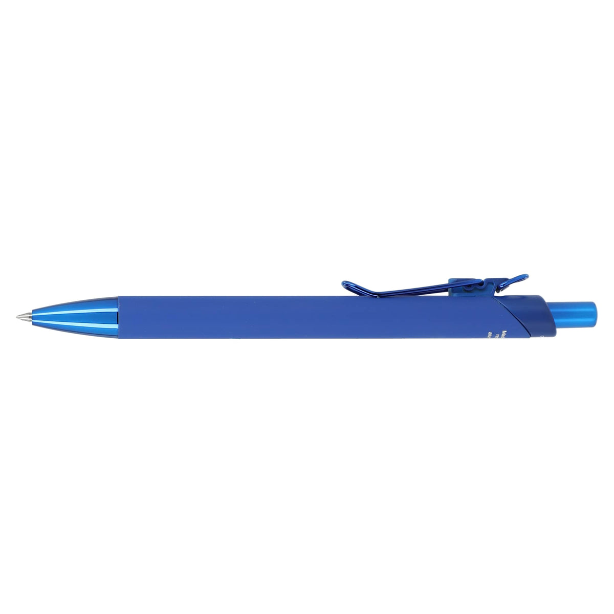 Metallic Gel Pen in Recycled Aluminum Laser Engraving - Blue - Left Side 2