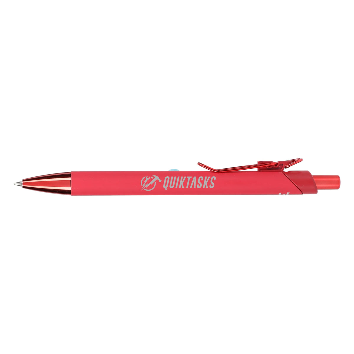 Metallic Gel Pen in Recycled Aluminum Laser Engraving - Red - Left Side