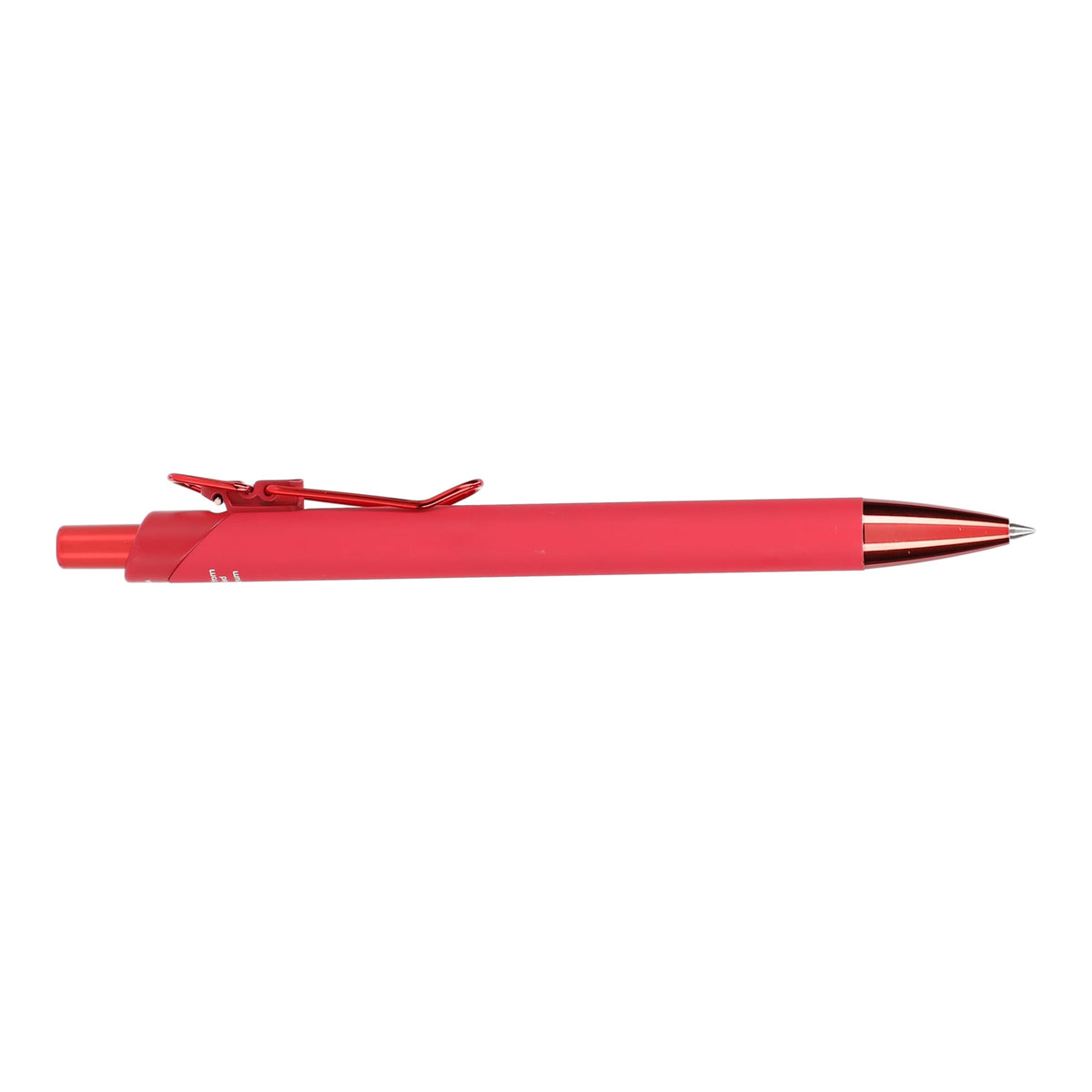 Metallic Gel Pen in Recycled Aluminum Laser Engraving - Red - Right Side 2