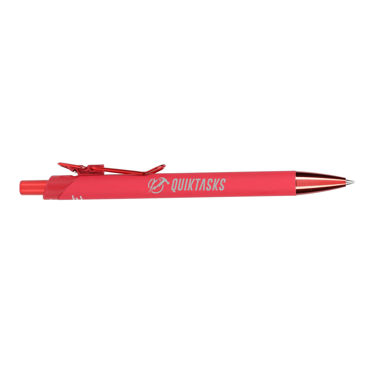 Metallic Gel Pen in Recycled Aluminum Laser Engraving - Red - Right Side