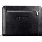 Metropolitan Leather Zippered Padfolio Debossing - Black - Front