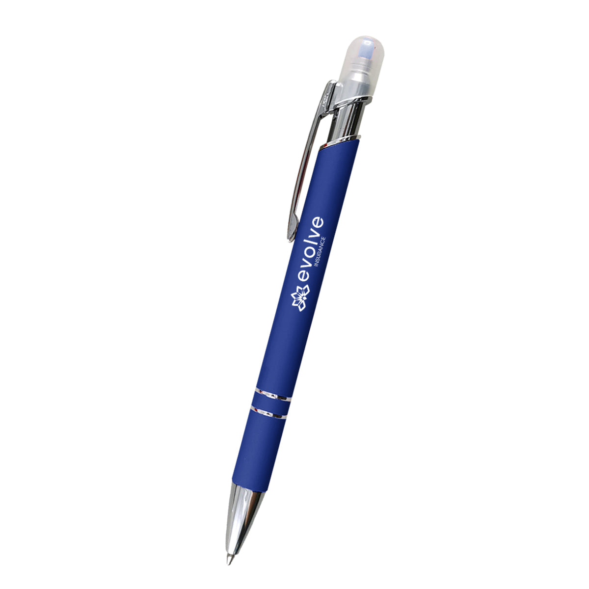 Mia Incline Pen and Highlighter - Blue - Silk Screen