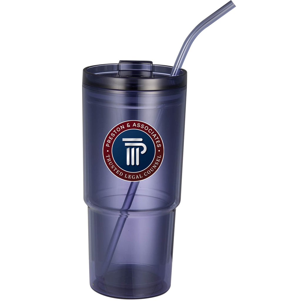 Mia Recycled Acrylic Tumbler with Swivel Lid, 24 oz - Future Dusk - Front