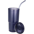 Mia Recycled Acrylic Tumbler with Swivel Lid, 24 oz - Future Dusk - Lid