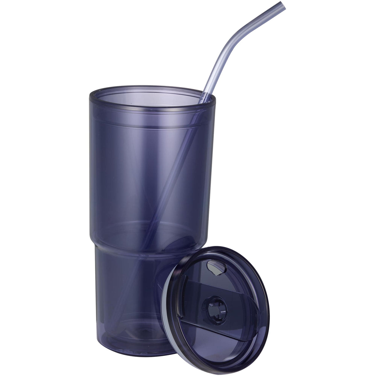 Mia Recycled Acrylic Tumbler with Swivel Lid, 24 oz - Future Dusk - Lid