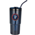 Mia Recycled Acrylic Tumbler with Swivel Lid, 24 oz - Navy - Front