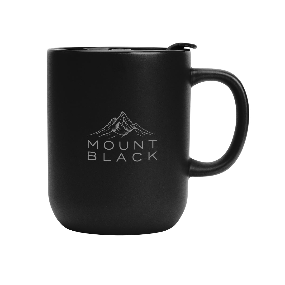 Michigan Ceramic Mug, 14 oz Laser Engraving - Black - Laser Engraving