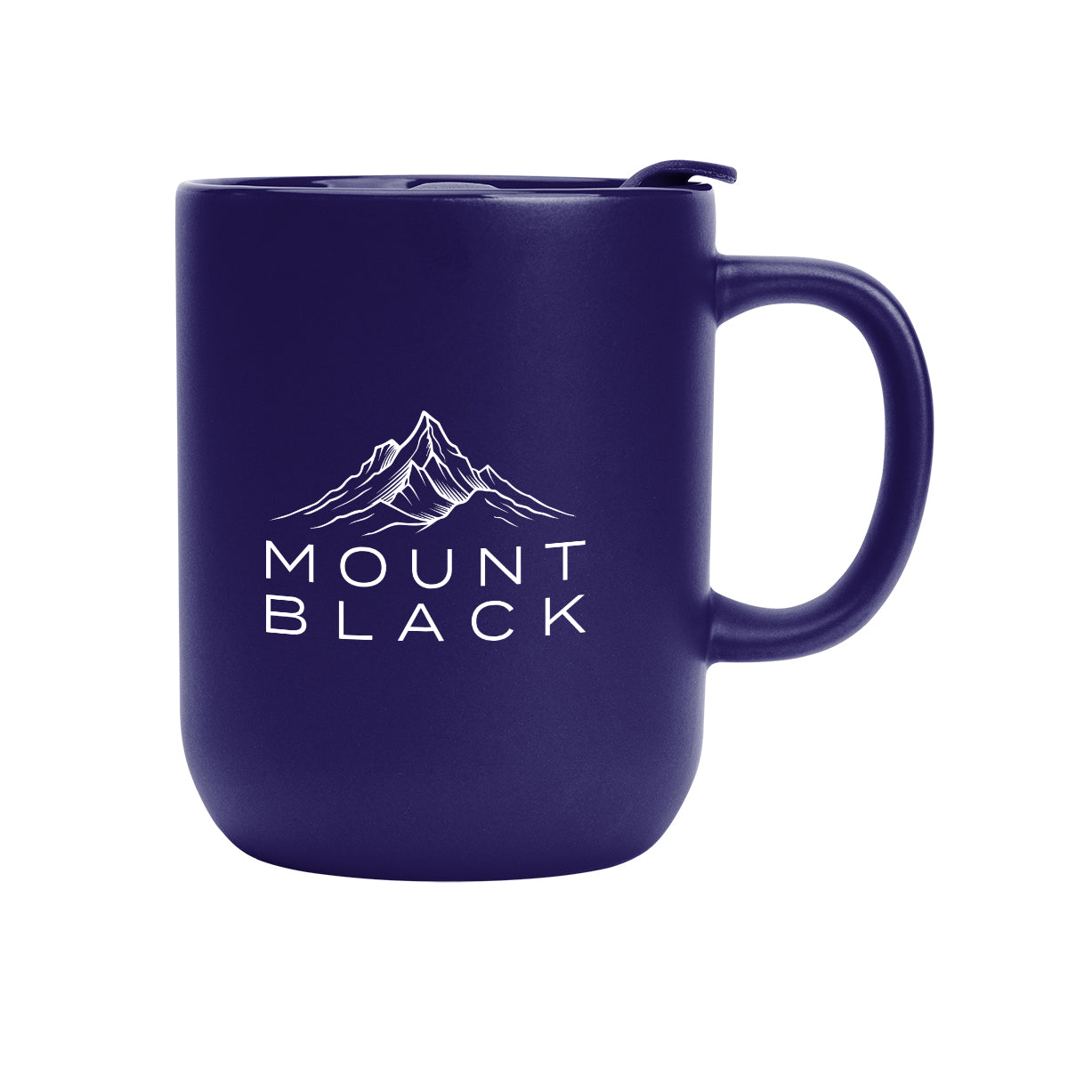 Michigan Ceramic Mug, 14 oz Laser Engraving - Cobalt Blue - Silk Screen