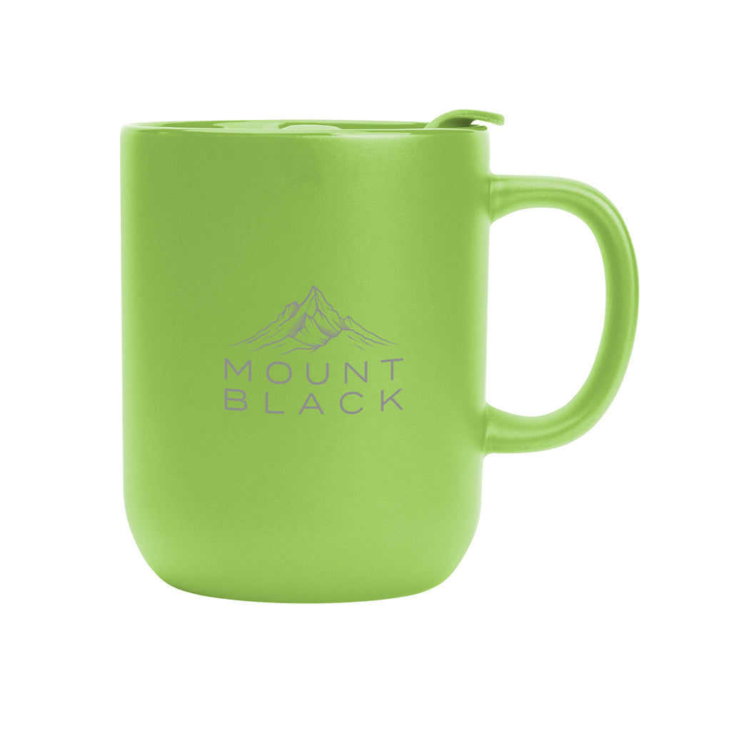 Michigan Ceramic Mug, 14 oz Laser Engraving - Lime Green - Laser Engraving