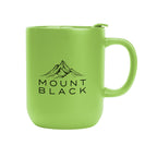 Michigan Ceramic Mug, 14 oz Laser Engraving - Lime Green - Silk Screen