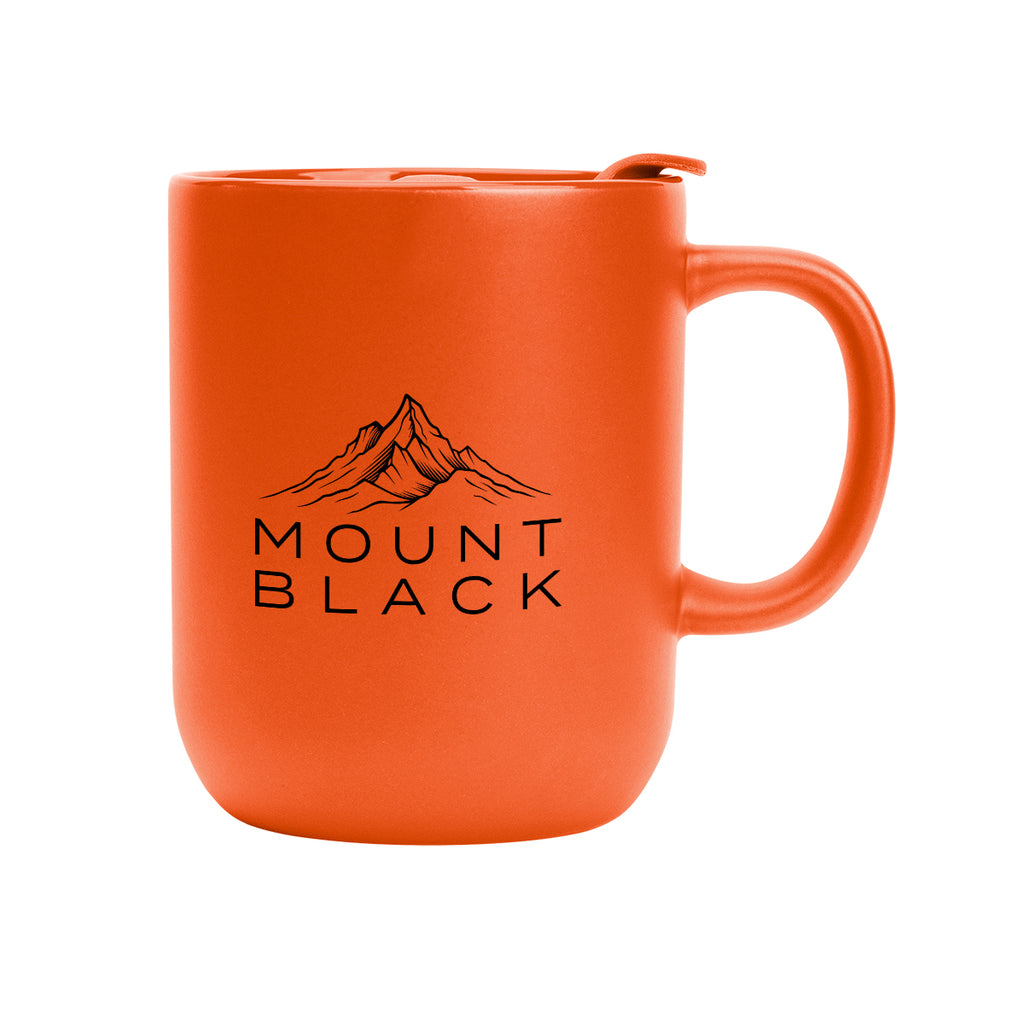 Michigan Ceramic Mug, 14 oz Laser Engraving - Orange - Silk Screen