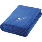 Micro Coral Plush Blanket, 50 x 60 Inches Embroidery - Royal - Front