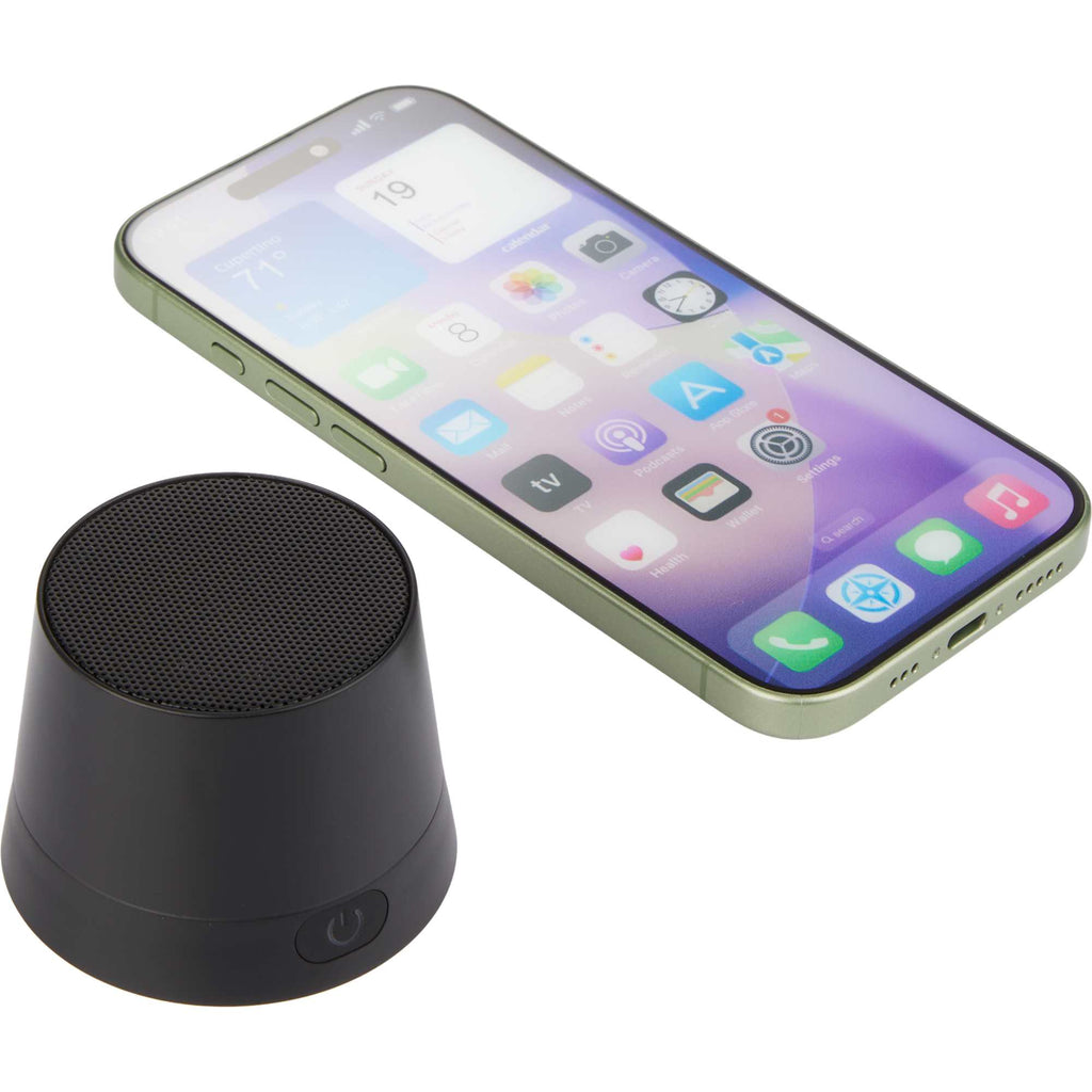 Micro Mag Magnetic Speaker and Phone Stand Full Color - Black - Right Angle 2