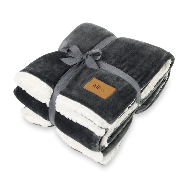 Micro Mink and Sherpa Blanket, 60 x 50 Inches Laser Engraving