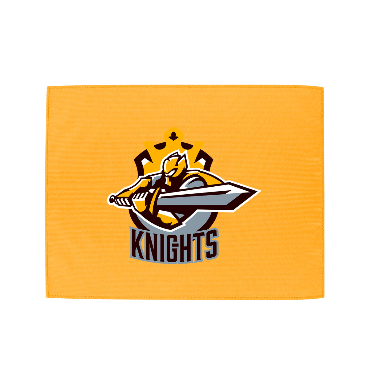 Microfiber Rally Towel, 15 x 18 Inches - Athletic Gold - Silk Screen