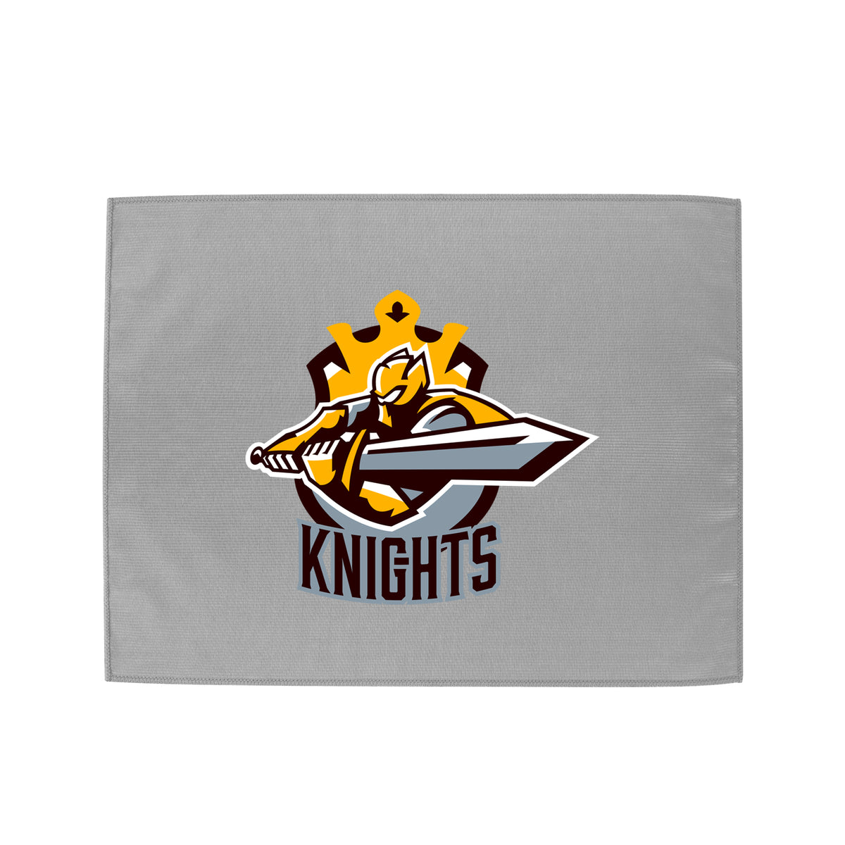 Microfiber Rally Towel, 15 x 18 Inches - Gray - Silk Screen
