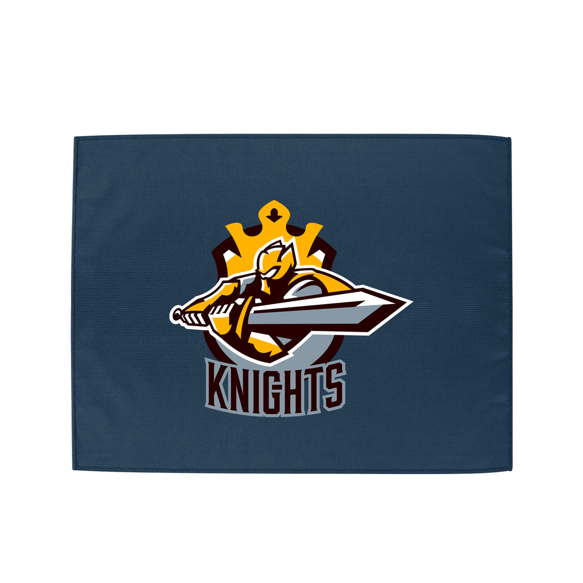 Microfiber Rally Towel, 15 x 18 Inches - Navy - Silk Screen