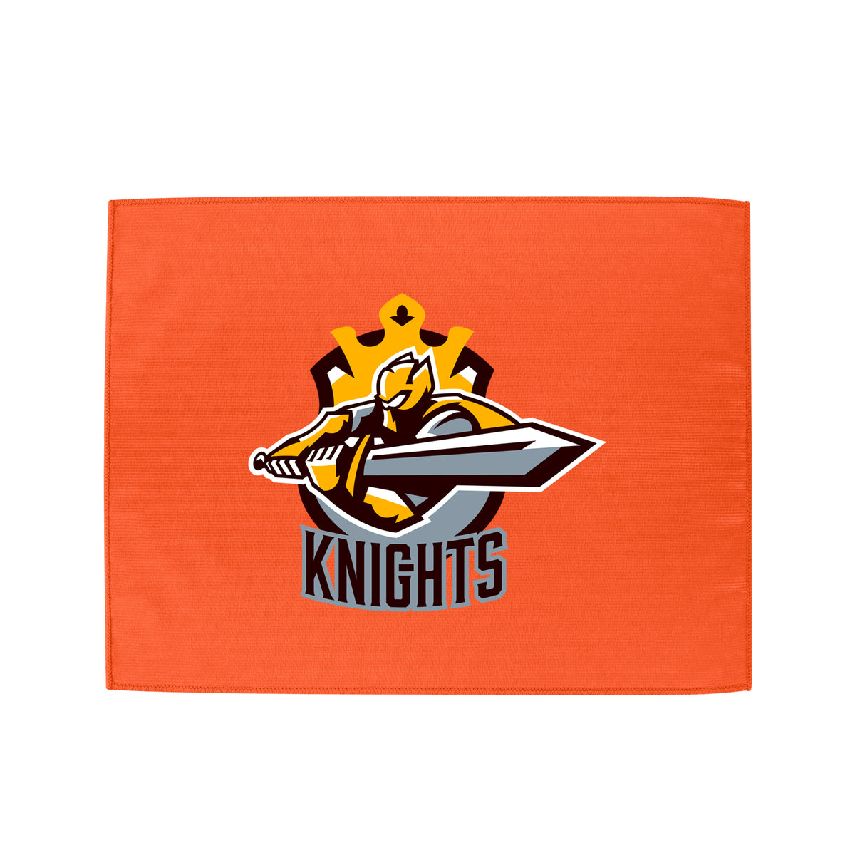Microfiber Rally Towel, 15 x 18 Inches - Orange - Silk Screen