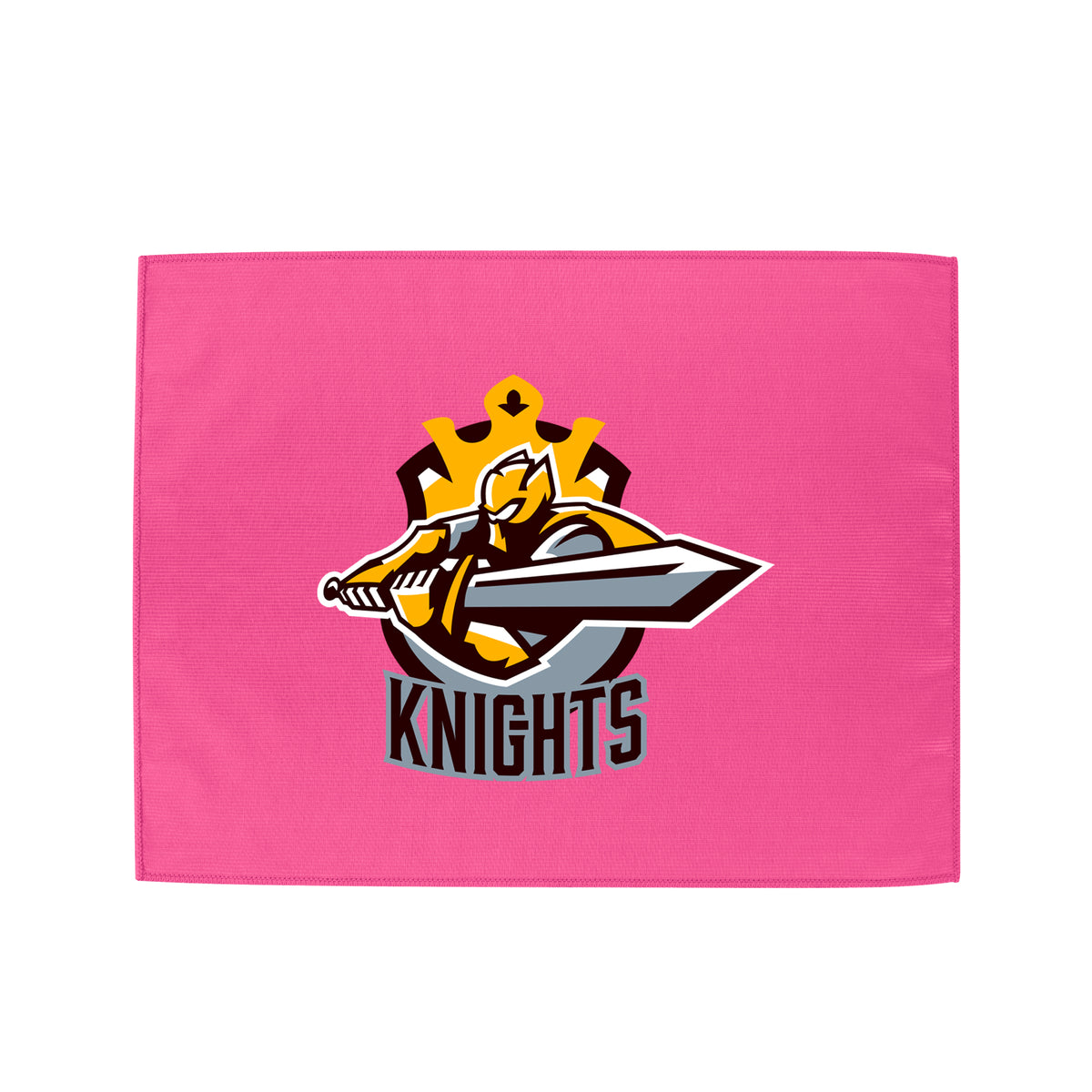 Microfiber Rally Towel, 15 x 18 Inches - Pink - Silk Screen