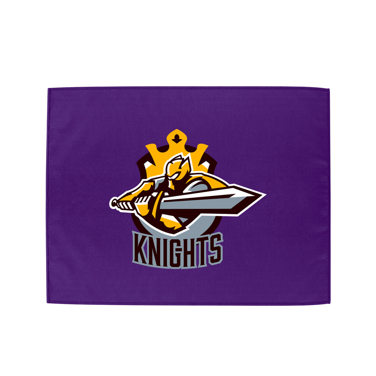 Microfiber Rally Towel, 15 x 18 Inches - Purple - Silk Screen