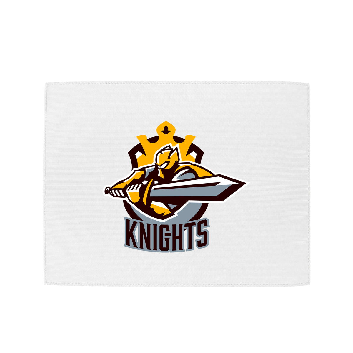 Microfiber Rally Towel, 15 x 18 Inches - White - Silk Screen