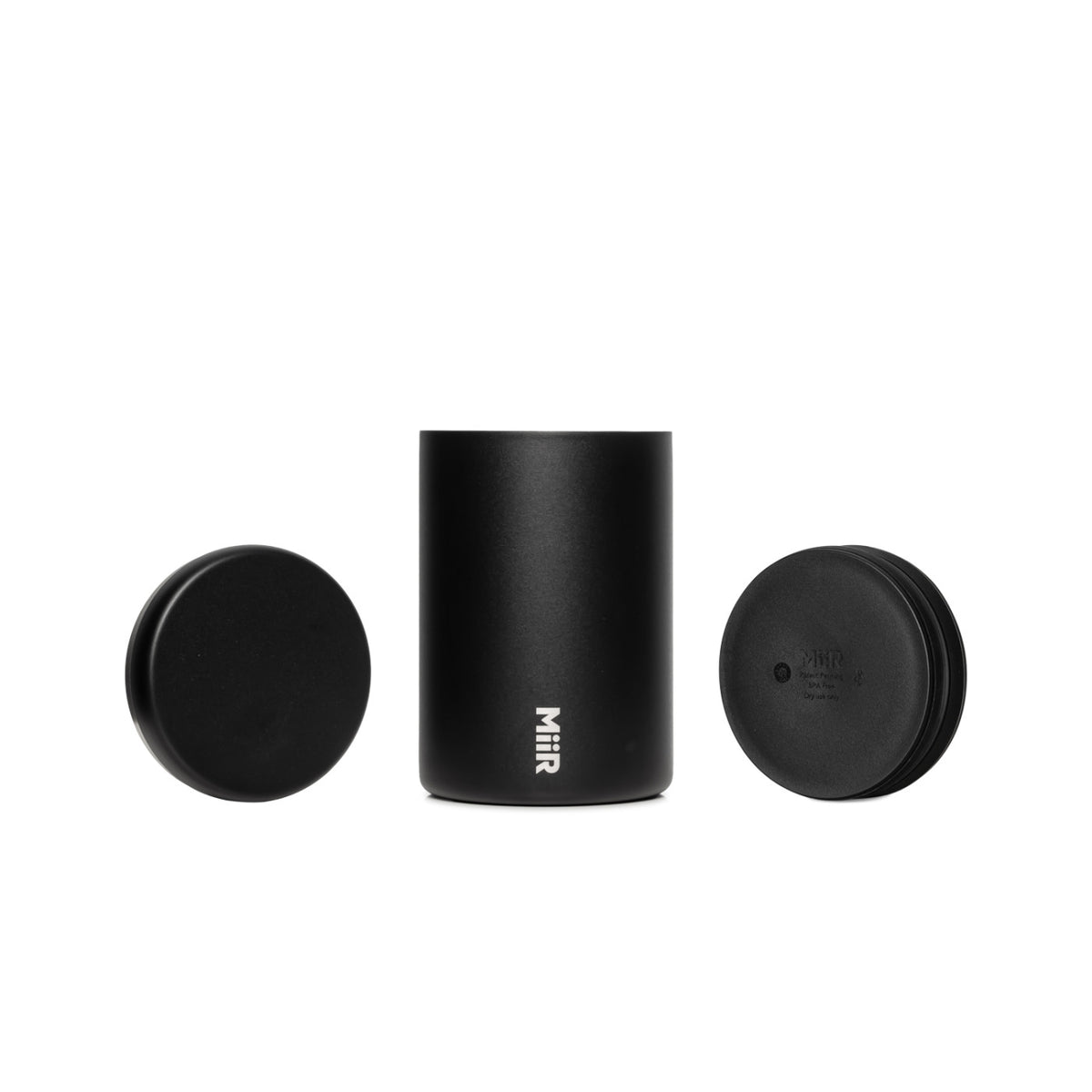 MiiR Air Lock Coffee Canister in Recycled Steel Laser Engraving - Black Powder - View 4
