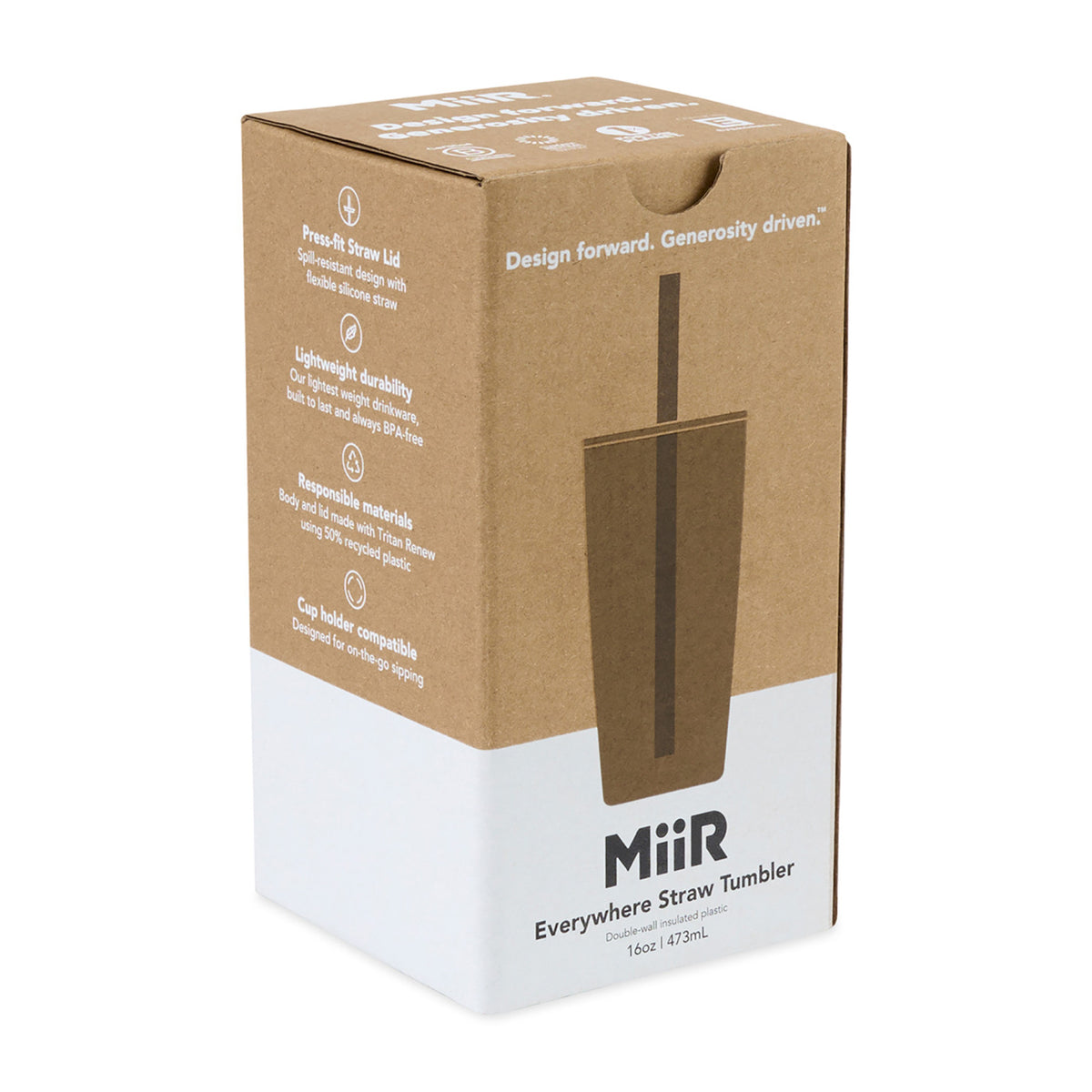 MiiR Everywhere Recycled Straw Tumbler, 16 oz - Tidal Blue - View 4