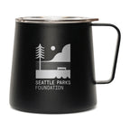 MiiR Grounded Camp Cup with Slide Lid, 12 oz Laser Engraving - Black Powder - View 1
