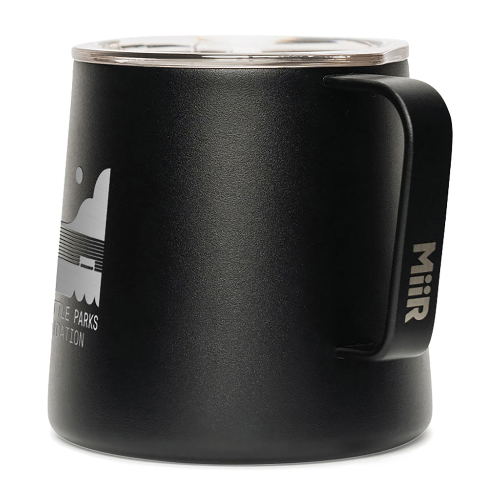 MiiR Grounded Camp Cup with Slide Lid, 12 oz Laser Engraving - Black Powder - View 2