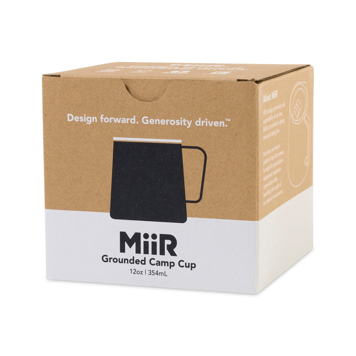 MiiR Grounded Camp Cup with Slide Lid, 12 oz Laser Engraving - Black Powder - View 6
