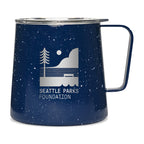 MiiR Grounded Camp Cup with Slide Lid, 12 oz Laser Engraving - Blue Speckle Gloss - View 1