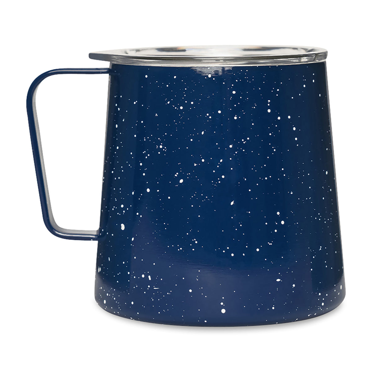 MiiR Grounded Camp Cup with Slide Lid, 12 oz Laser Engraving - Blue Speckle Gloss - View 4