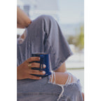 MiiR Grounded Camp Cup with Slide Lid, 12 oz Laser Engraving - Blue Speckle Gloss - View 7