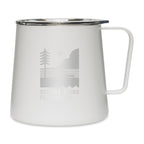 MiiR Grounded Camp Cup with Slide Lid, 12 oz Laser Engraving - White Powder - View 1