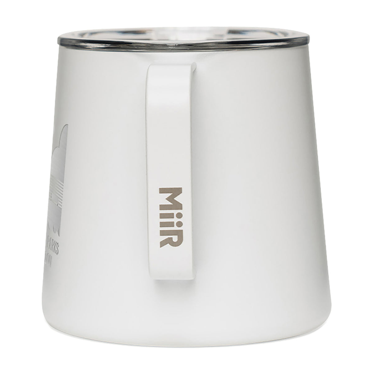 MiiR Grounded Camp Cup with Slide Lid, 12 oz Laser Engraving - White Powder - View 3
