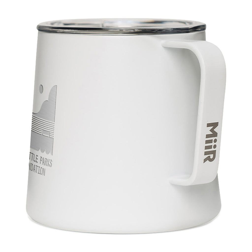 MiiR Grounded Camp Cup with Slide Lid, 12 oz Laser Engraving - White Powder - View 4