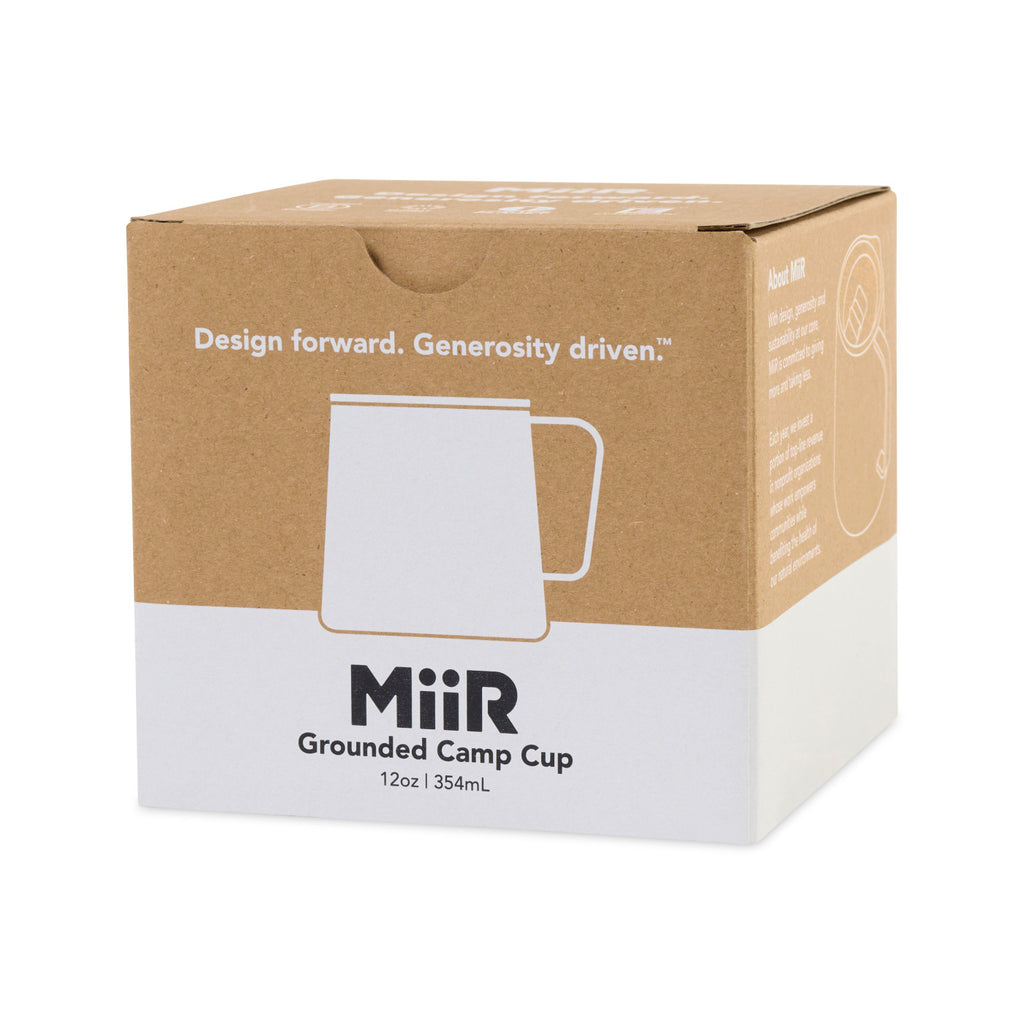 MiiR Grounded Camp Cup with Slide Lid, 12 oz Laser Engraving - White Powder - View 5