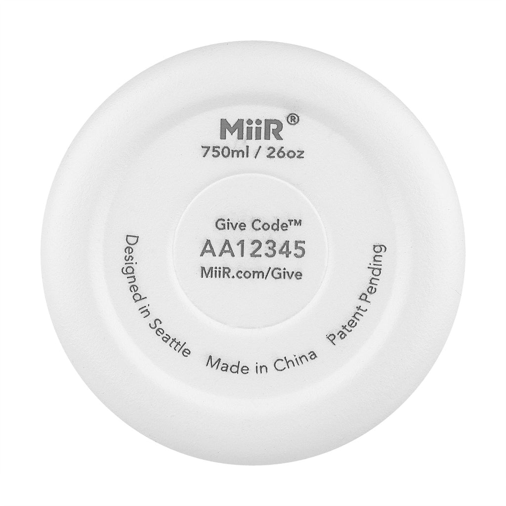 MiiR Insulated Wine Bottle, 25 oz Laser Engraving - White Powder - View 5