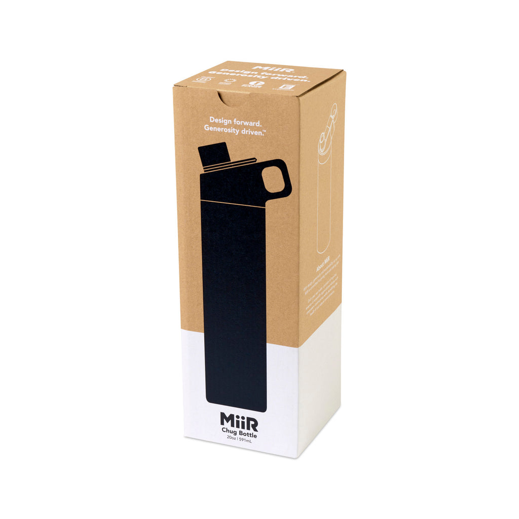 MiiR Wide Mouth Bottle with Hatchback Chug Lid, 20 oz Full Color - Black Powder - View 6