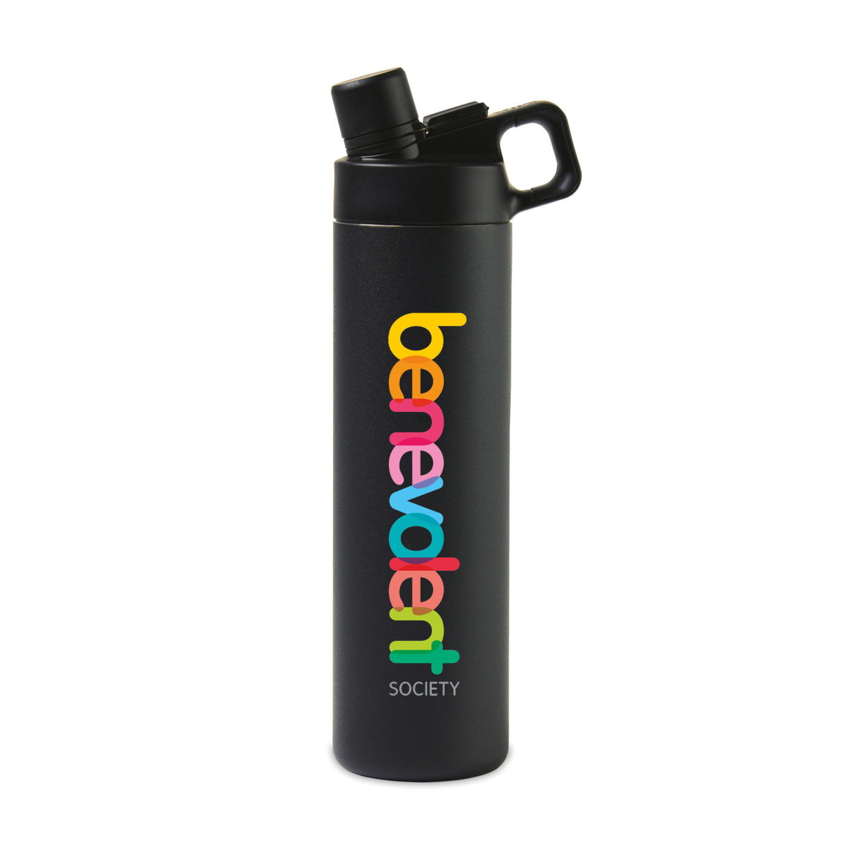 MiiR Wide Mouth Bottle with Hatchback Chug Lid, 20 oz Laser Engraving - Black Powder - View 2