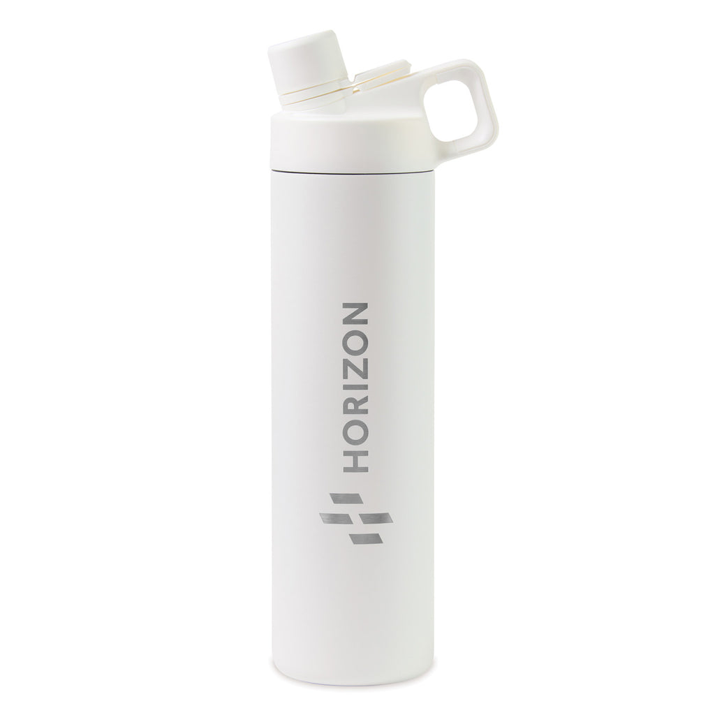 MiiR Wide Mouth Bottle with Hatchback Chug Lid, 20 oz Laser Engraving - White Powder - View 1