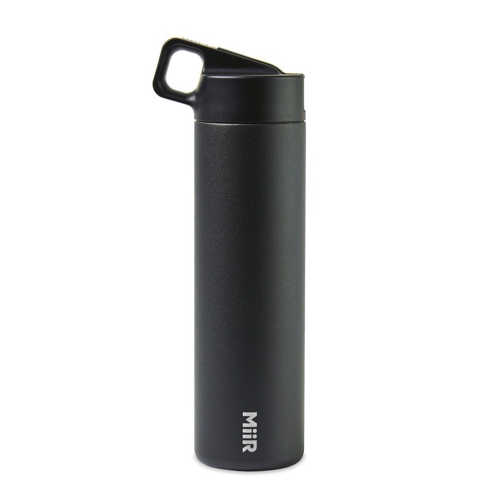 MiiR Wide Mouth Bottle with Leakproof Straw Lid, 20 oz Full Color - Black Powder - View 4