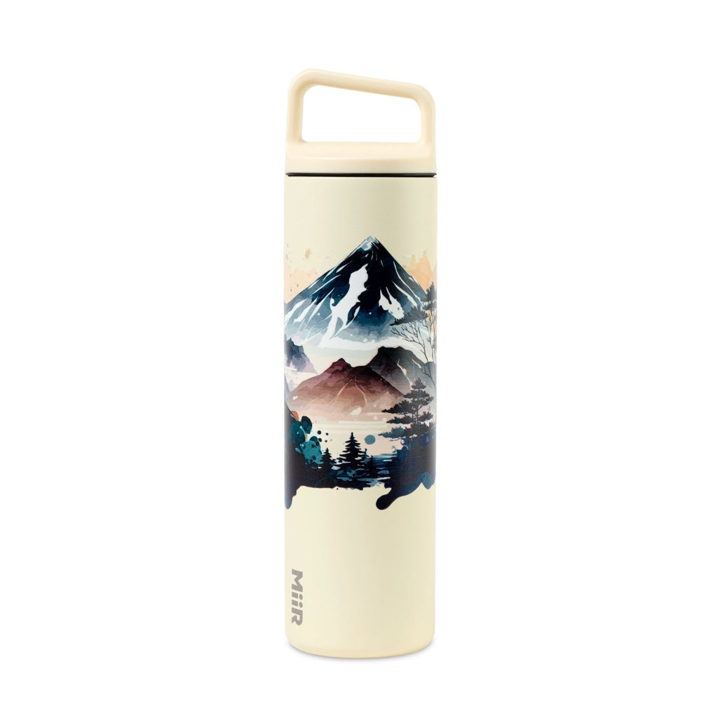 MiiR Wide Mouth Insulated Water Bottle, 20 oz Full Color - Sandstone - View 2
