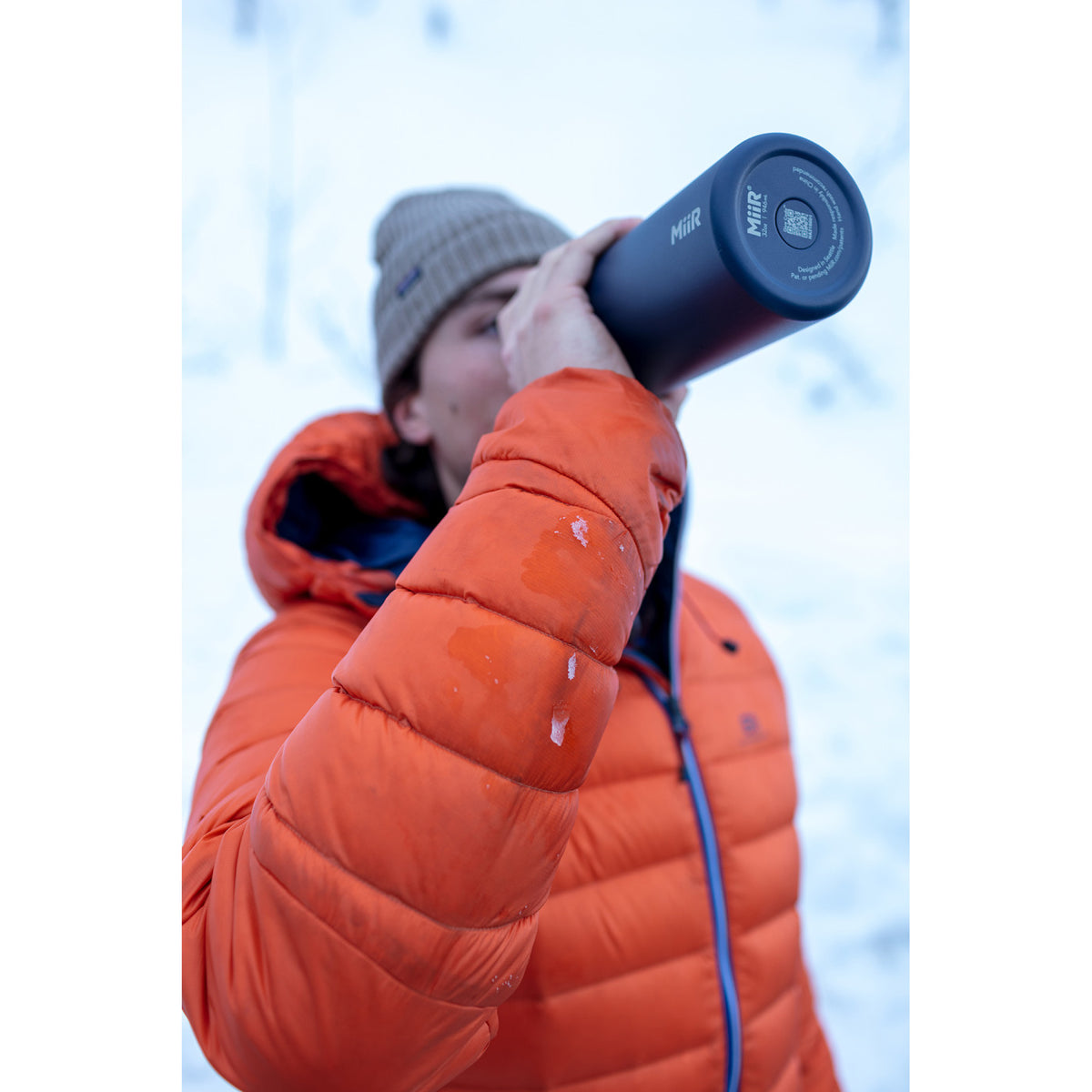 MiiR Wide Mouth Insulated Water Bottle, 32 oz Laser Engraving - Tidal Blue - View 5